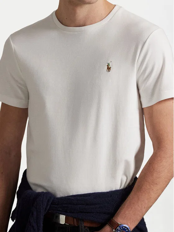 Футболка slim fit Polo Ralph Lauren, белый — фото 4