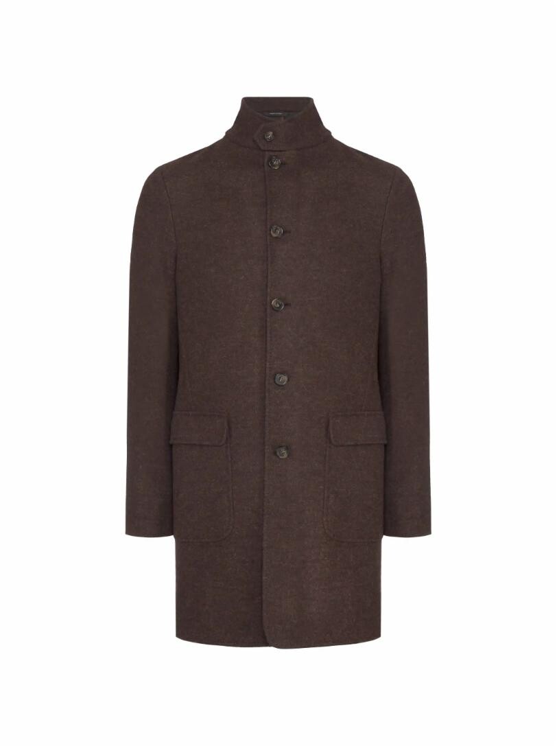 

Однобортное кашемировое пальто Loro Piana, Коричневый, Однобортное кашемировое пальто Loro Piana
