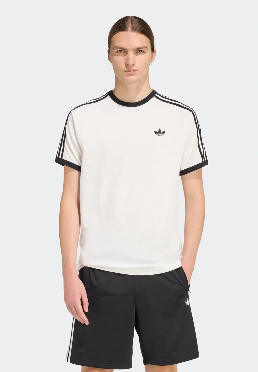 Футболка ADIDAS ORIGINALS «3 полоски» белого цвета — фото 2