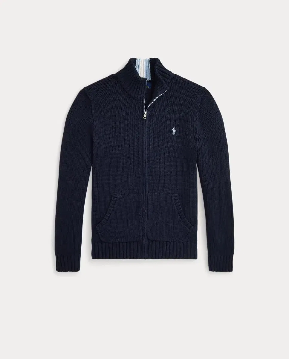 Детская вязаная куртка для мальчиков на молнии Polo Ralph Lauren, Azul Marino
