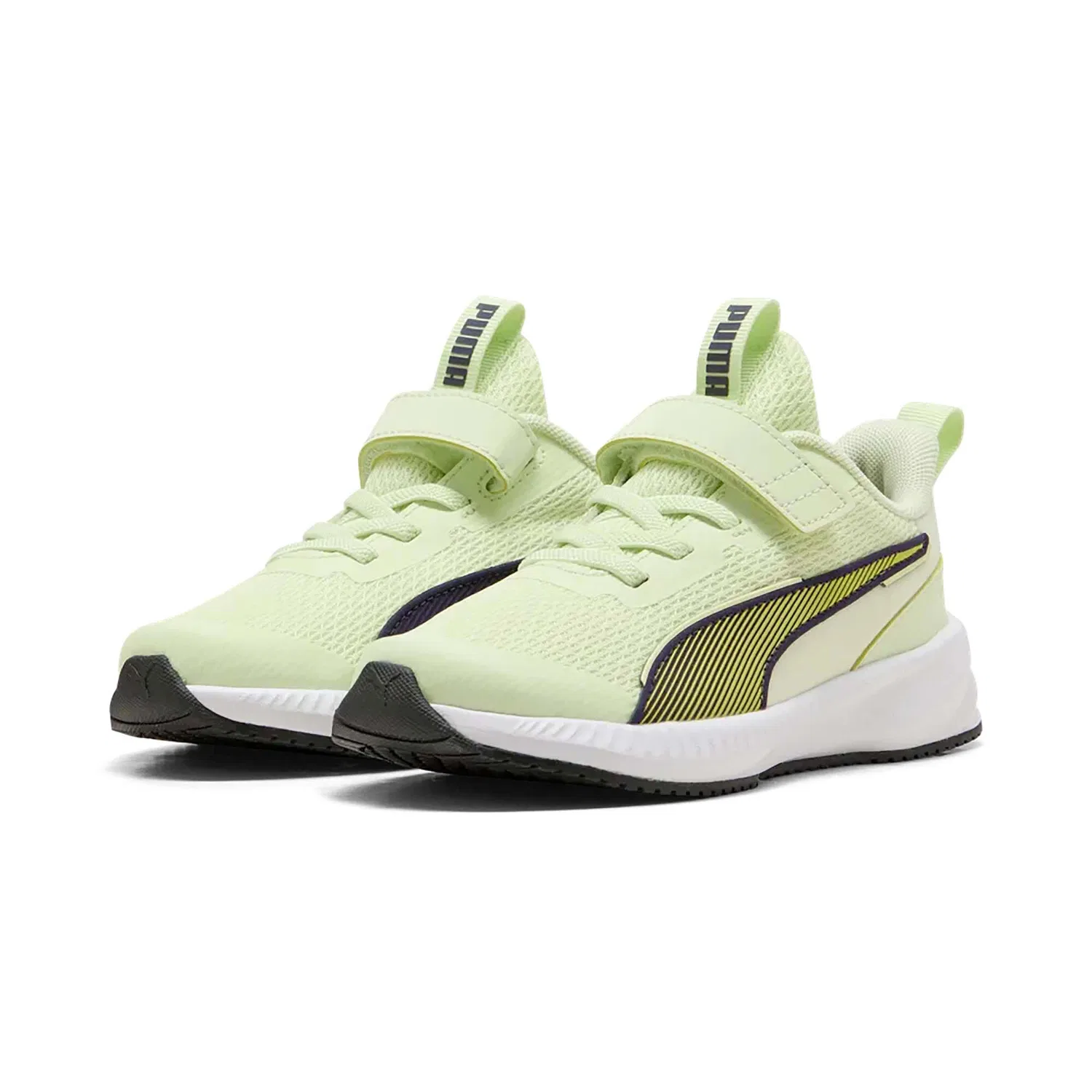 Детские кроссовки с контрастными панелями Flyer 3 Ac+ Ps Puma, Green — фото 2