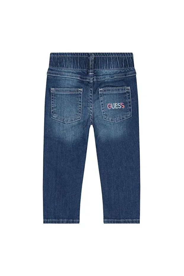 Детские джинсы для девочек прямого кроя Guess, Blue — фото 2