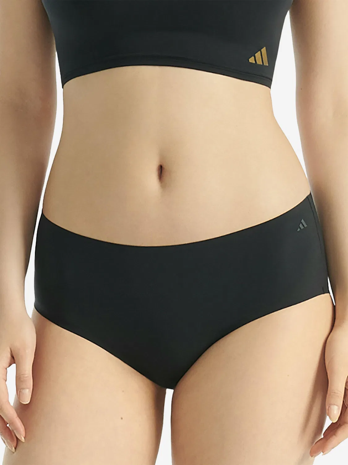 Женские хлопковые трусы-слипы с принтом Hipster bequeme Panty Damen - Sport Active Light Flex Adidas, Роза / Черный / Коричневый — фото 4