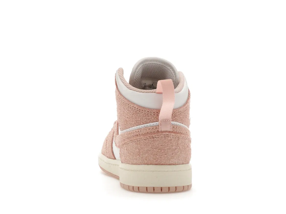 Детские кроссовки Lifestyle Jordan 1 Mid SE Jordan, White/Sail/Legend Pink — фото 4