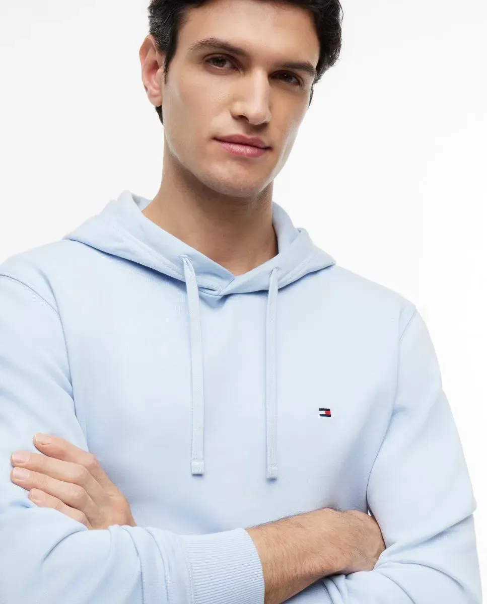 Мужская худи с капюшоном хлопковая Tommy Hilfiger, Azul Celeste — фото 3