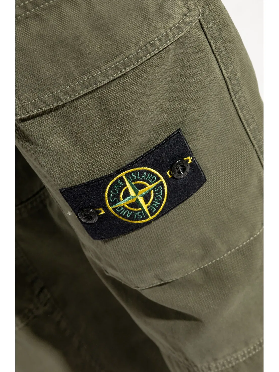 Карагесные брюки из хлопка Stone Island, зеленый — фото 2