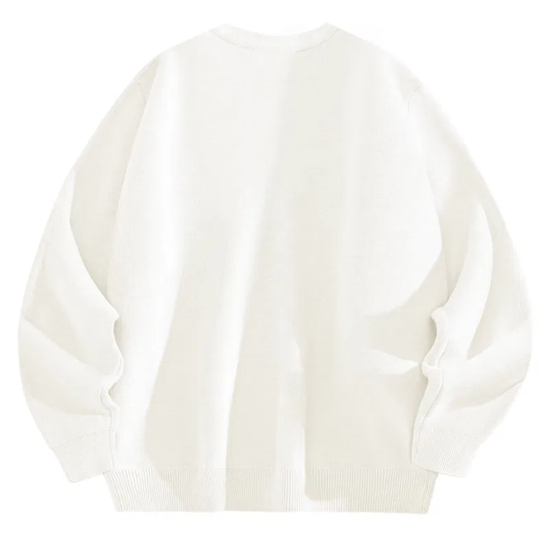 Детское вязаное изделие с круглым вырезом B Simple Smile Drawing Chest Logo MINISO, White — фото 3