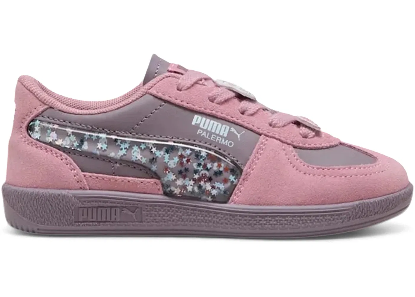 Детские кроссовки с принтом Hello Kitty and Friends Puma Palermo Puma, Plum Jam/Poised Pink