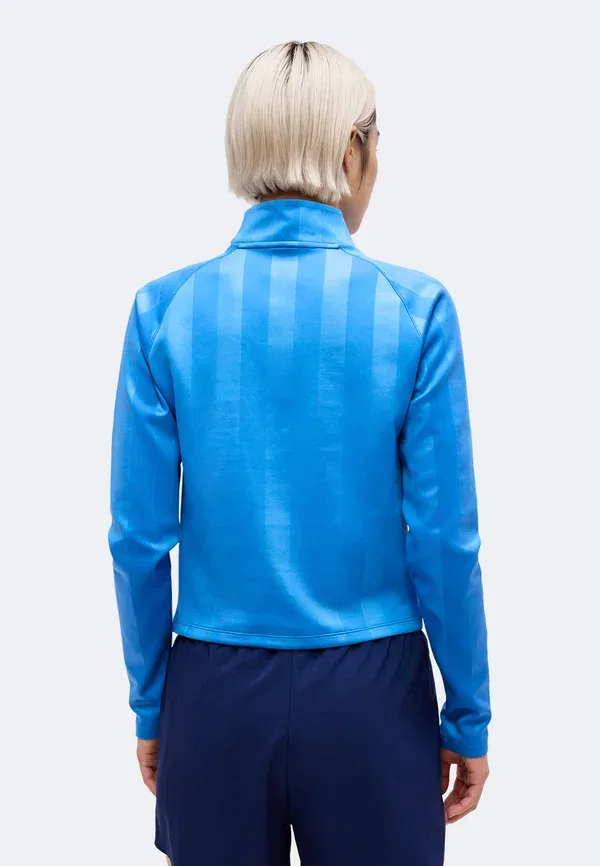 Футболка с длинными рукавами Q2 на молнии Adidas Performance, синий — фото 3