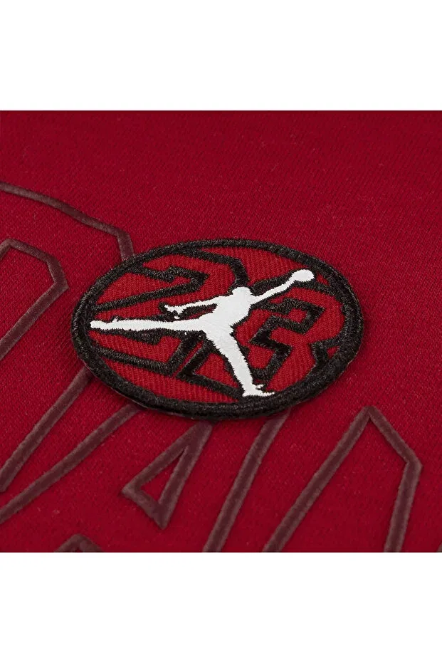 Детское худи для девочек с принтом Jdb mj dynasty ft po hoodie kids red sweatshirts 95f569-r78 Nike, Red — фото 4