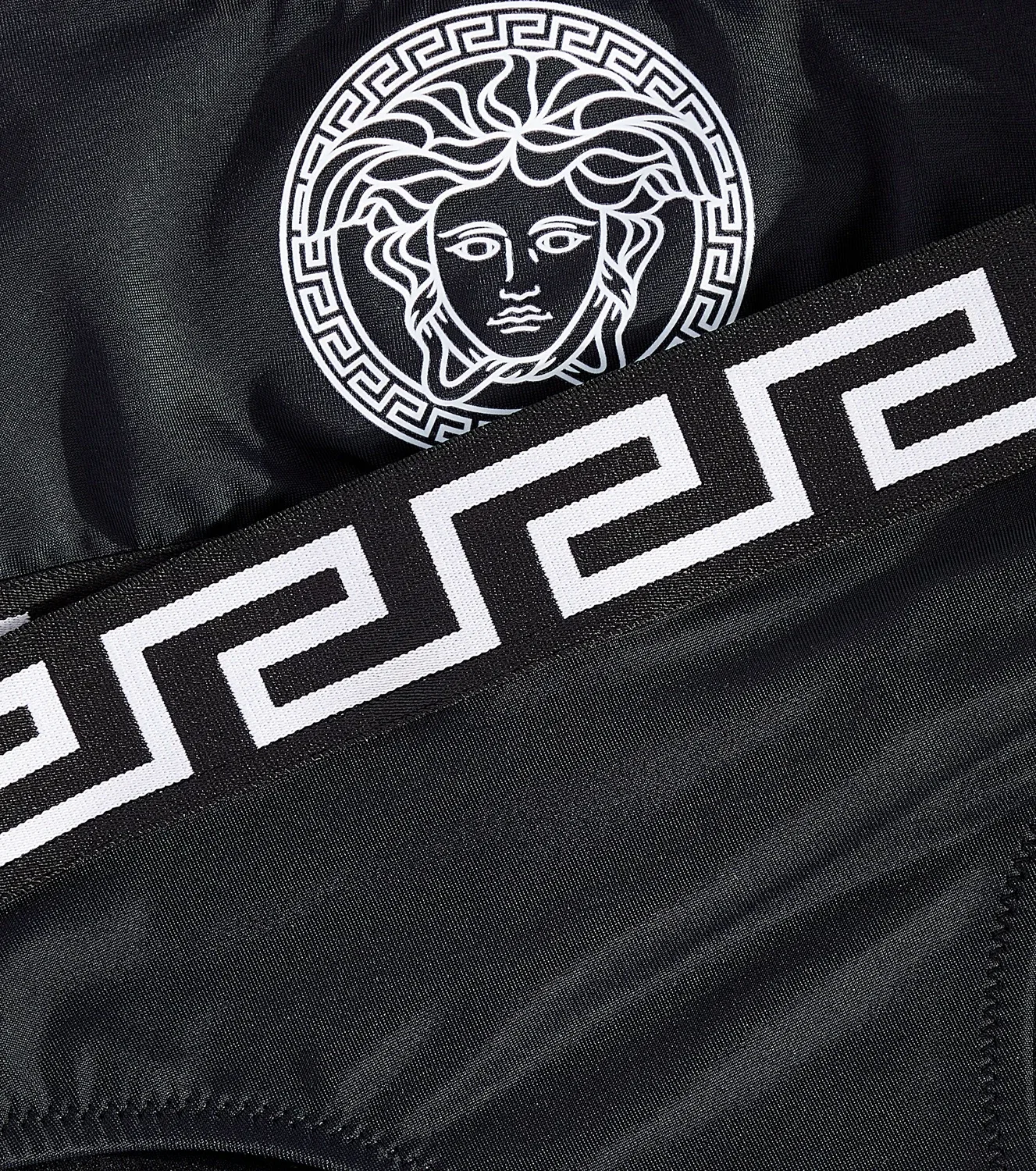 Комплект бикини с принтом Медузы Versace Kids, черный — фото 3