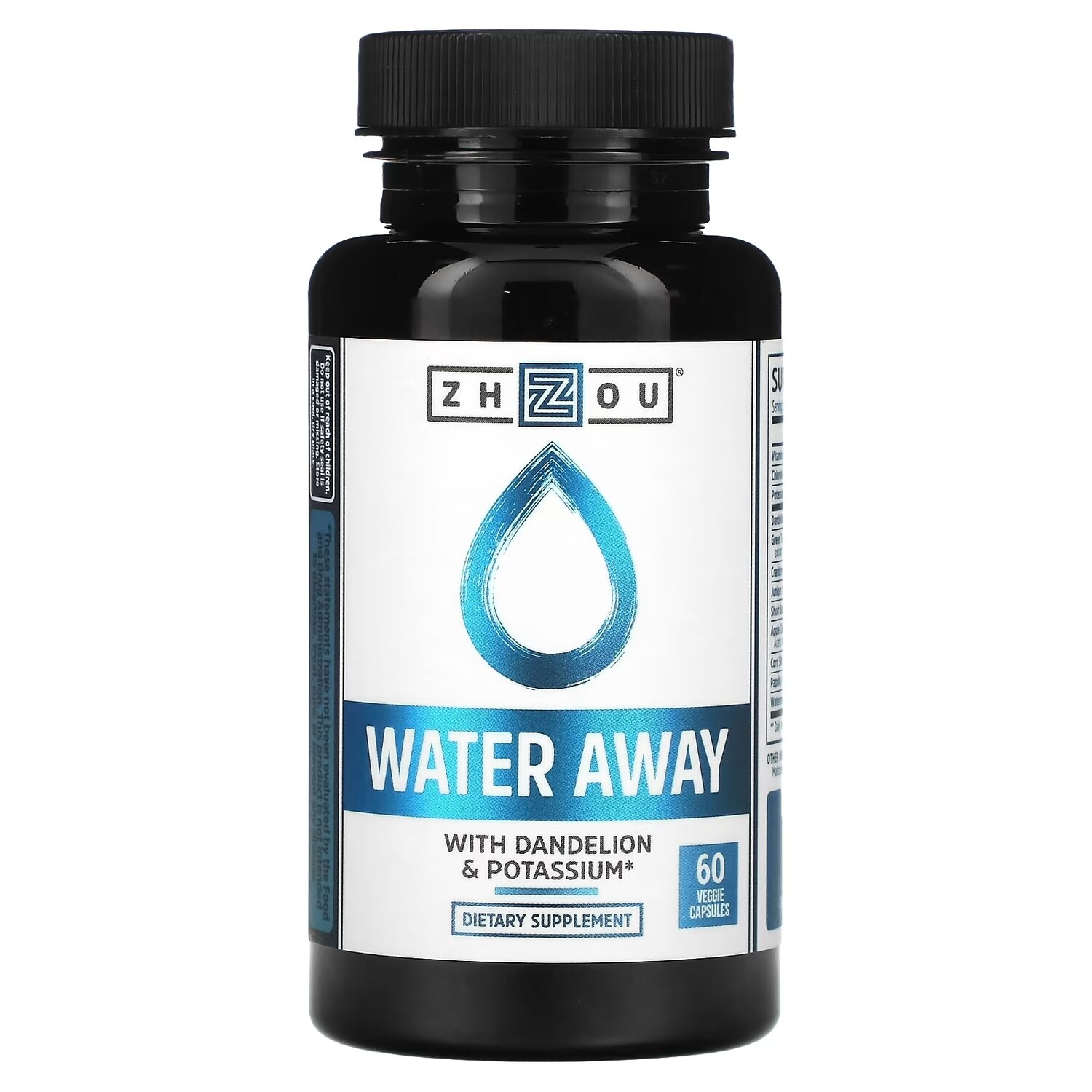 

Zhou Nutrition Water Away с одуванчиком и калием, 60 капсул