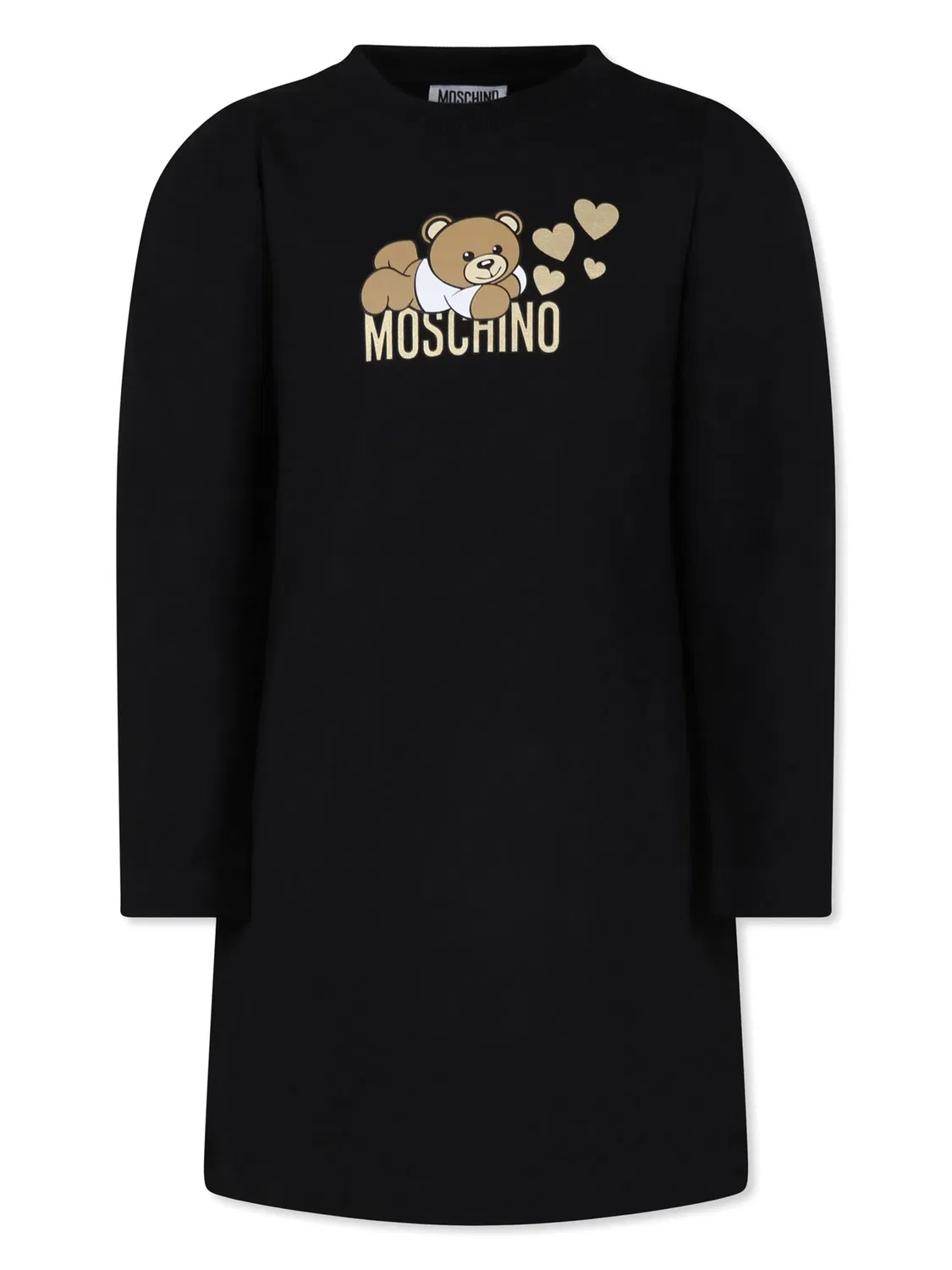 Платье с принтом Медвежонка Moschino, черный