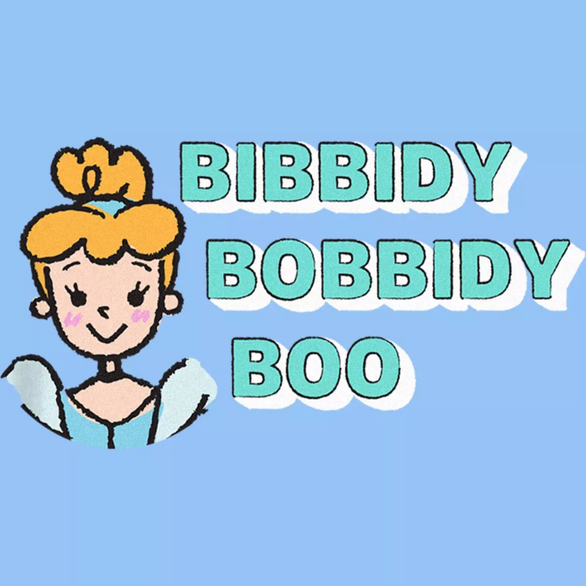 Детское футболка с принтом Bibbidy Bobbidy Boo Disney Princess, Light Blue — фото 2