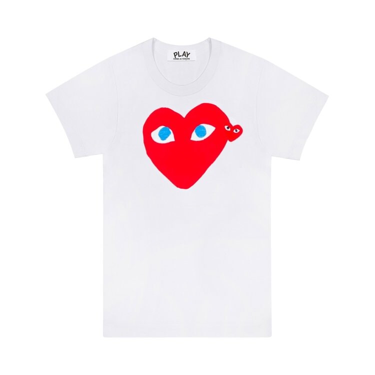 

Футболка Comme des Garçons PLAY T-Shirt 'White / Red / Blue', белый
