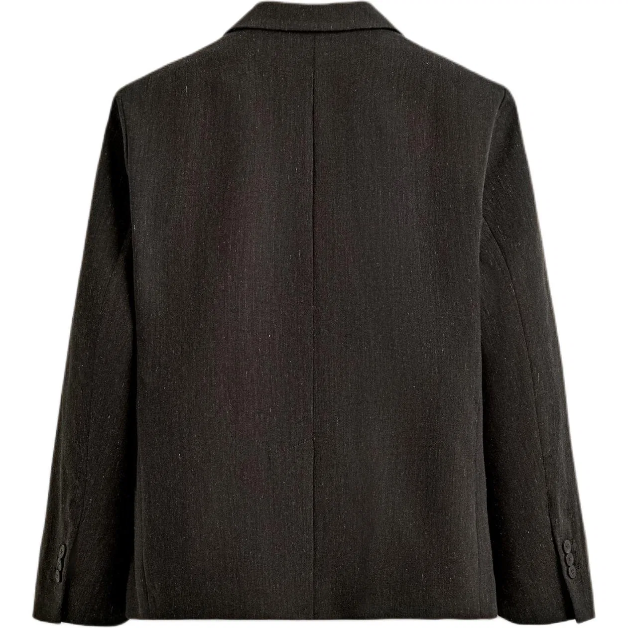 Мужской деловой костюм с воротником, темно-коричневый смешанный цвет, ZARA, Dark Brown Mixed Color — фото 3