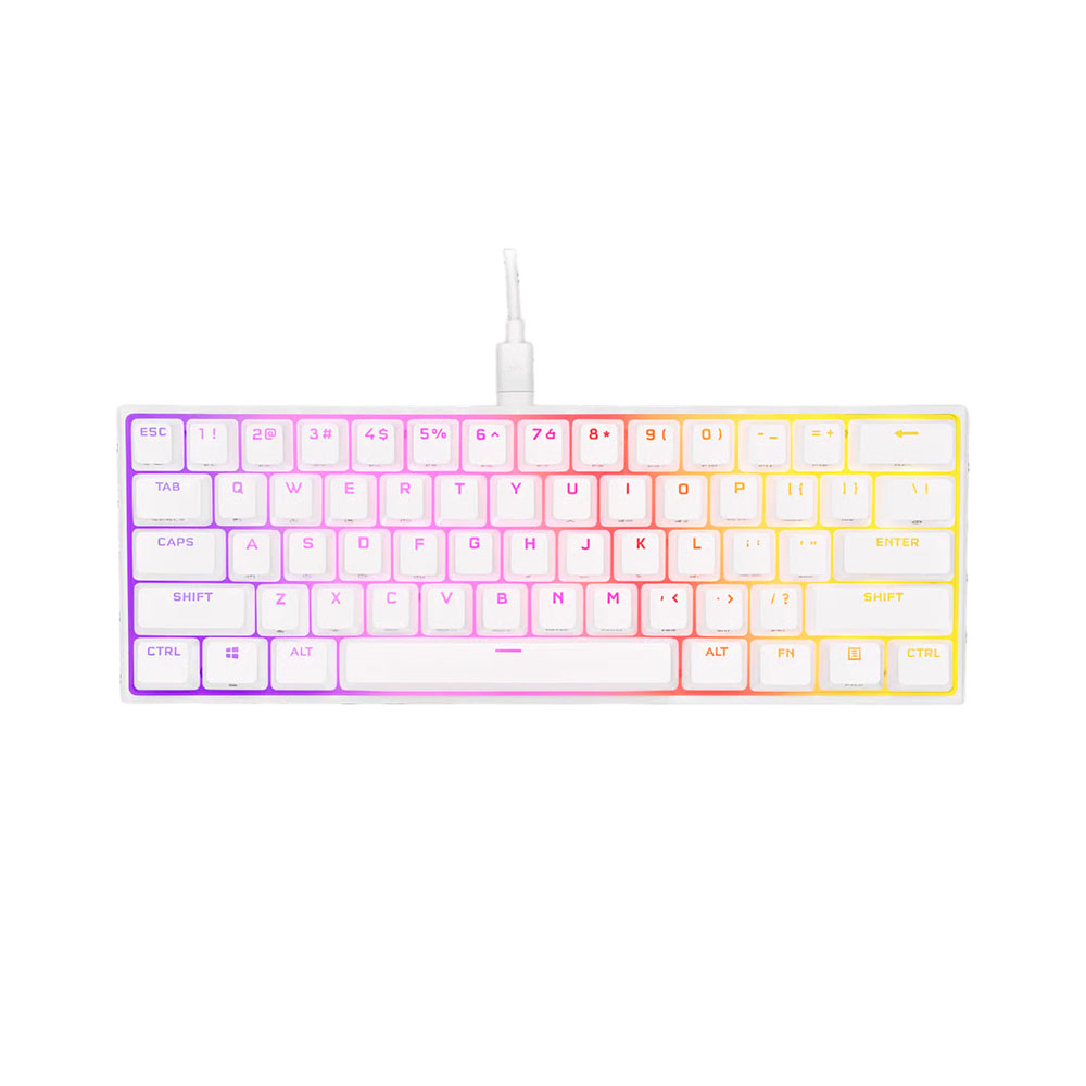 

Беспроводная игровая клавиатура Corsair K65 RGB Mini, MLX Red, белый, английская раскладка