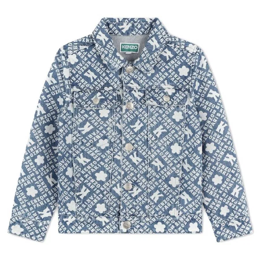 Джинсовая куртка с монограммой Kenzo, Laser
