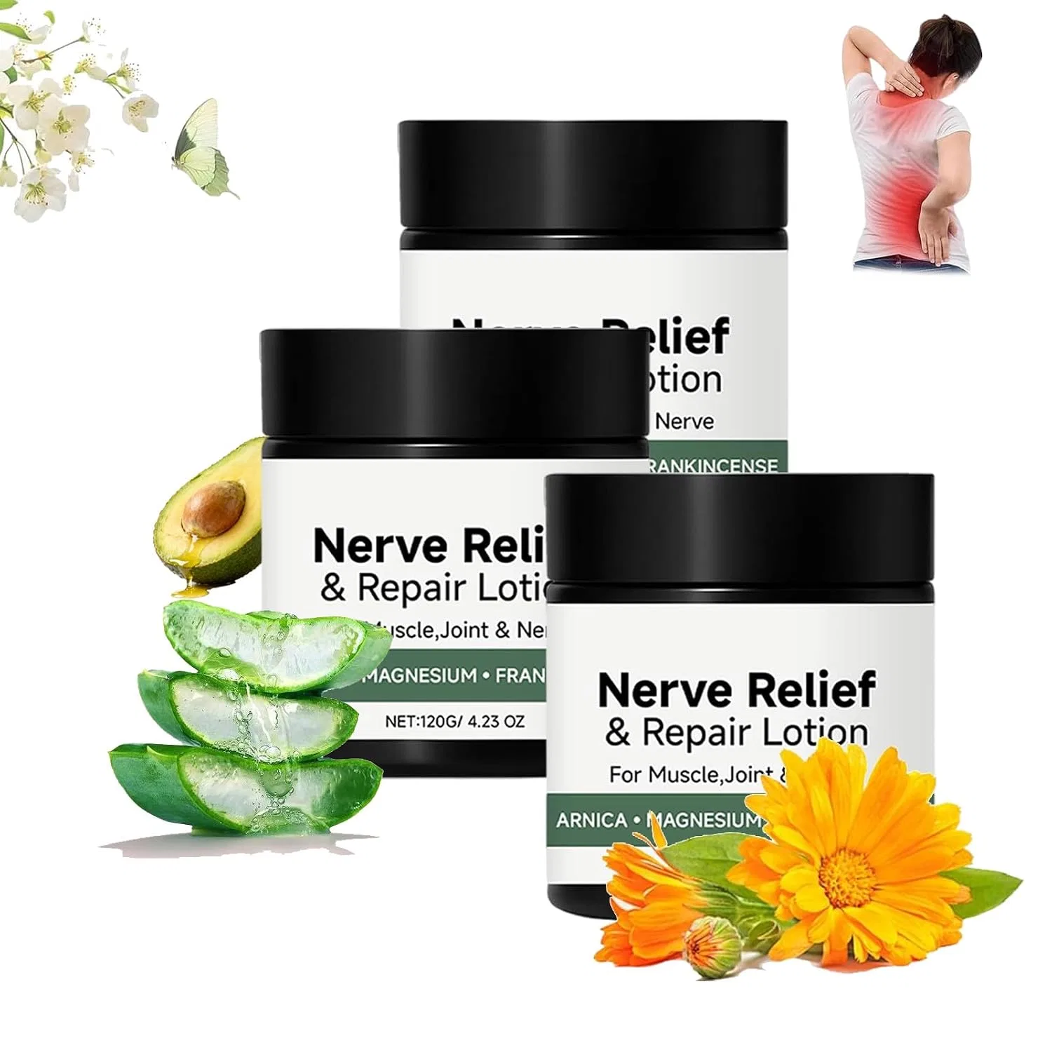 Крем для тела Nerv Cream, JIAOY, 3 шт., 120 г