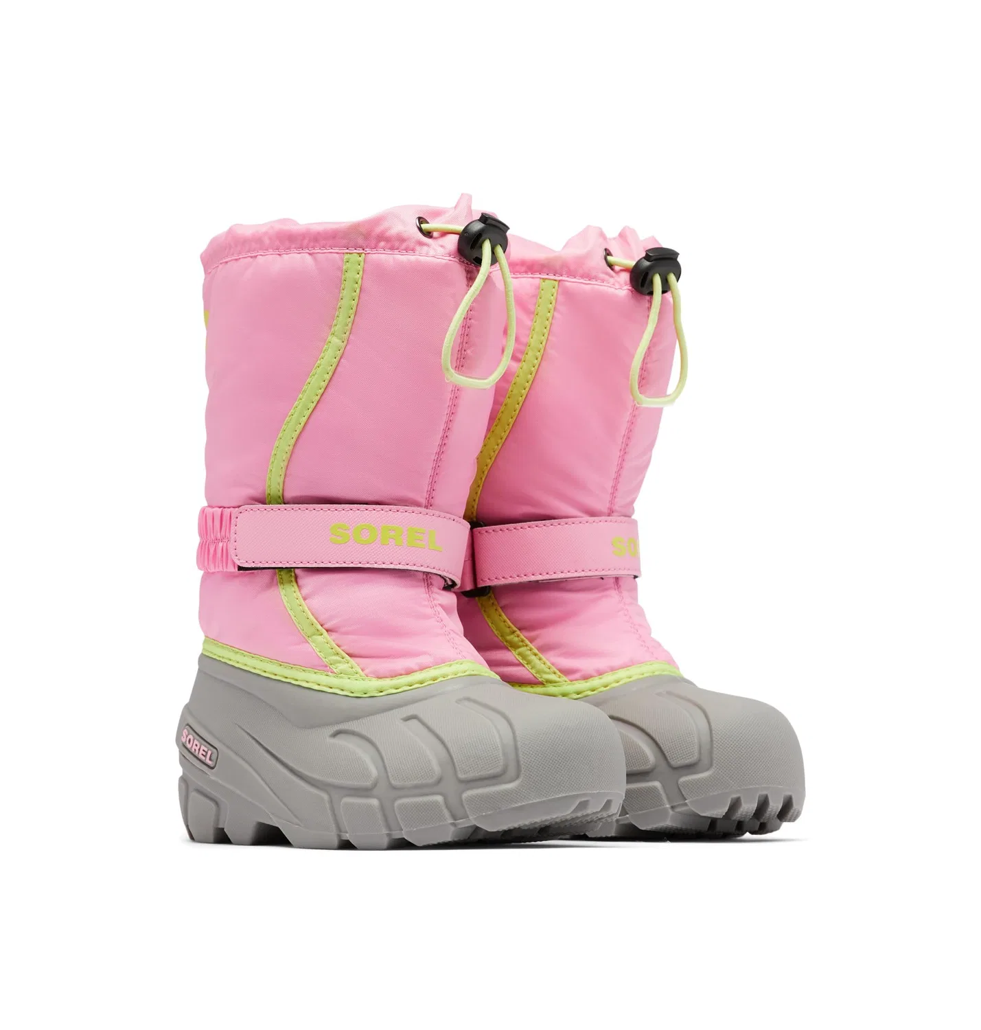 Детские зимние ботинки для девочек без каблука Flurry Boot Sorel, Blooming Pink Chrome Grey
