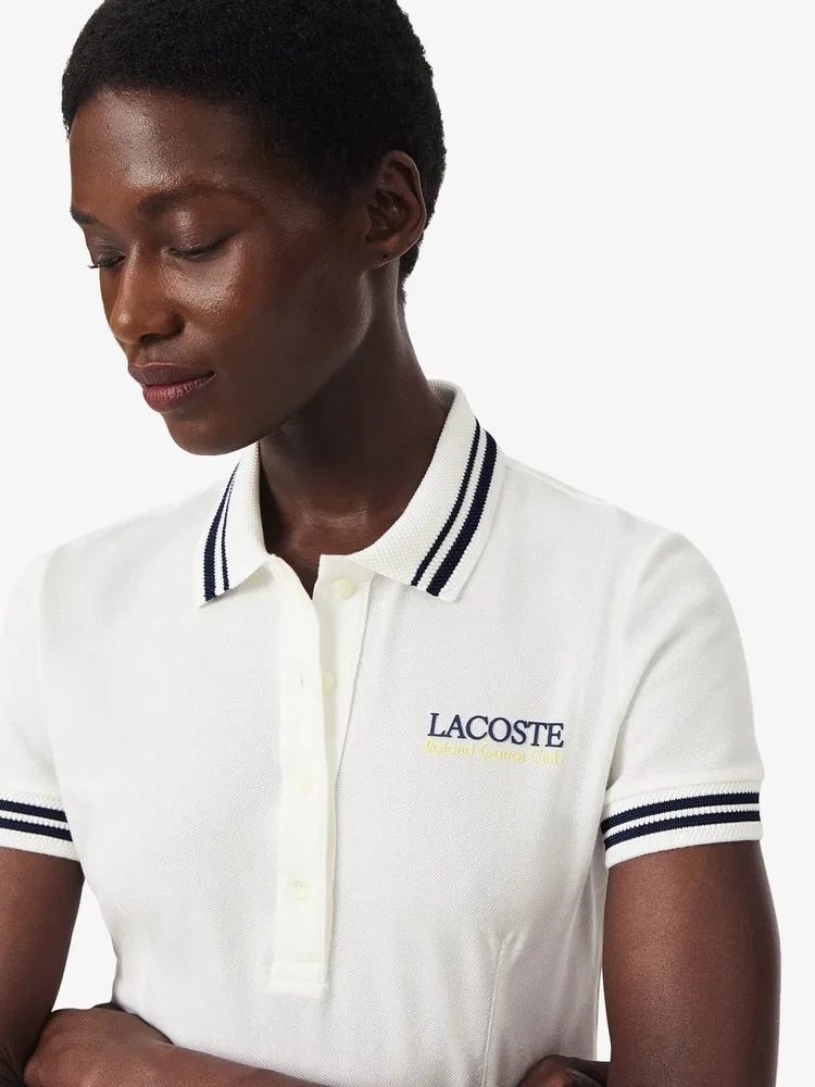 Футболка поло LACOSTE Roland Garros, White — фото 2