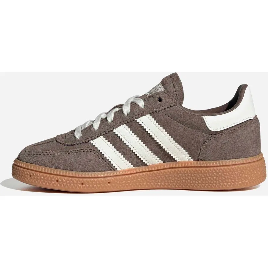 Детские спортивные кроссовки с замшевым верхом и тремя полосками Handball Spezial 3-Stripes adidas, Коричневый — фото 2
