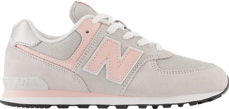 

Кроссовки New Balance 574 Big Kid Wide 'Core Pack - Rain Cloud Pink Haze', серый