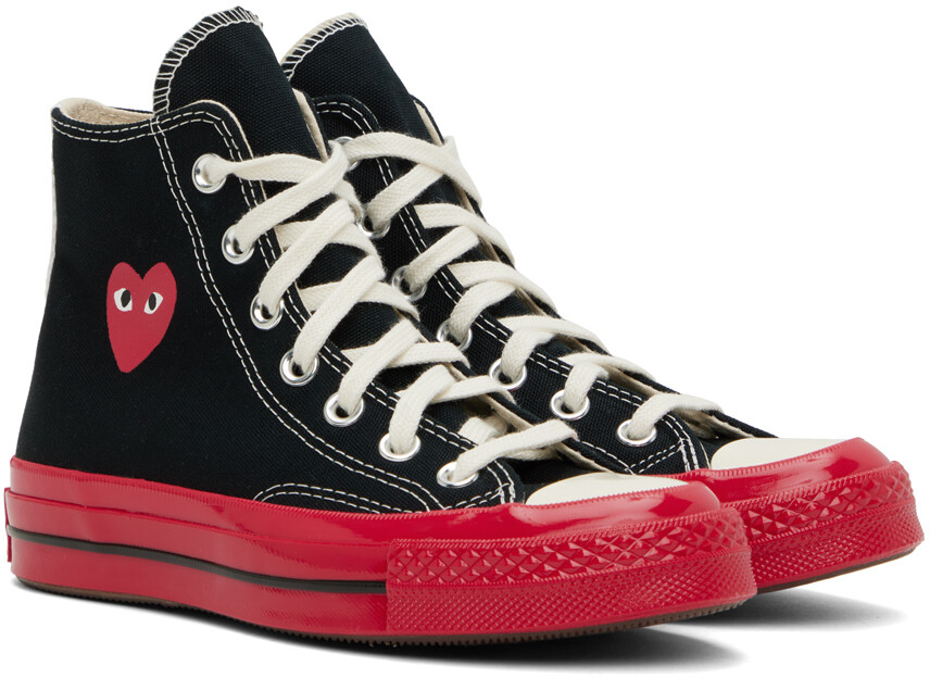 Черно-красные высокие кроссовки Converse Edition PLAY Chuck 70 Comme des Garçons Play — фото 4