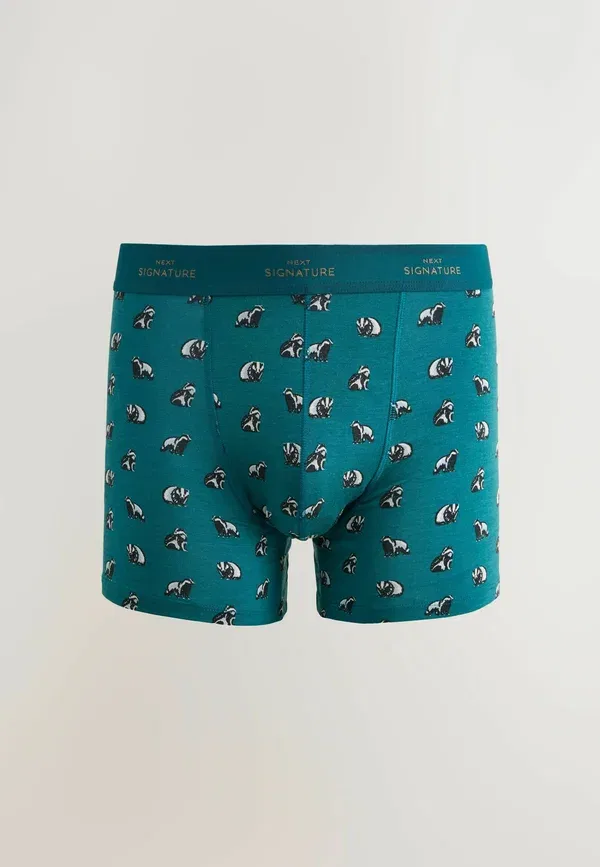 Комплект трусов боксеров из 4 штук, модель boxer briefs, Next, зеленый, оранжевый, Woodland Animals — фото 3