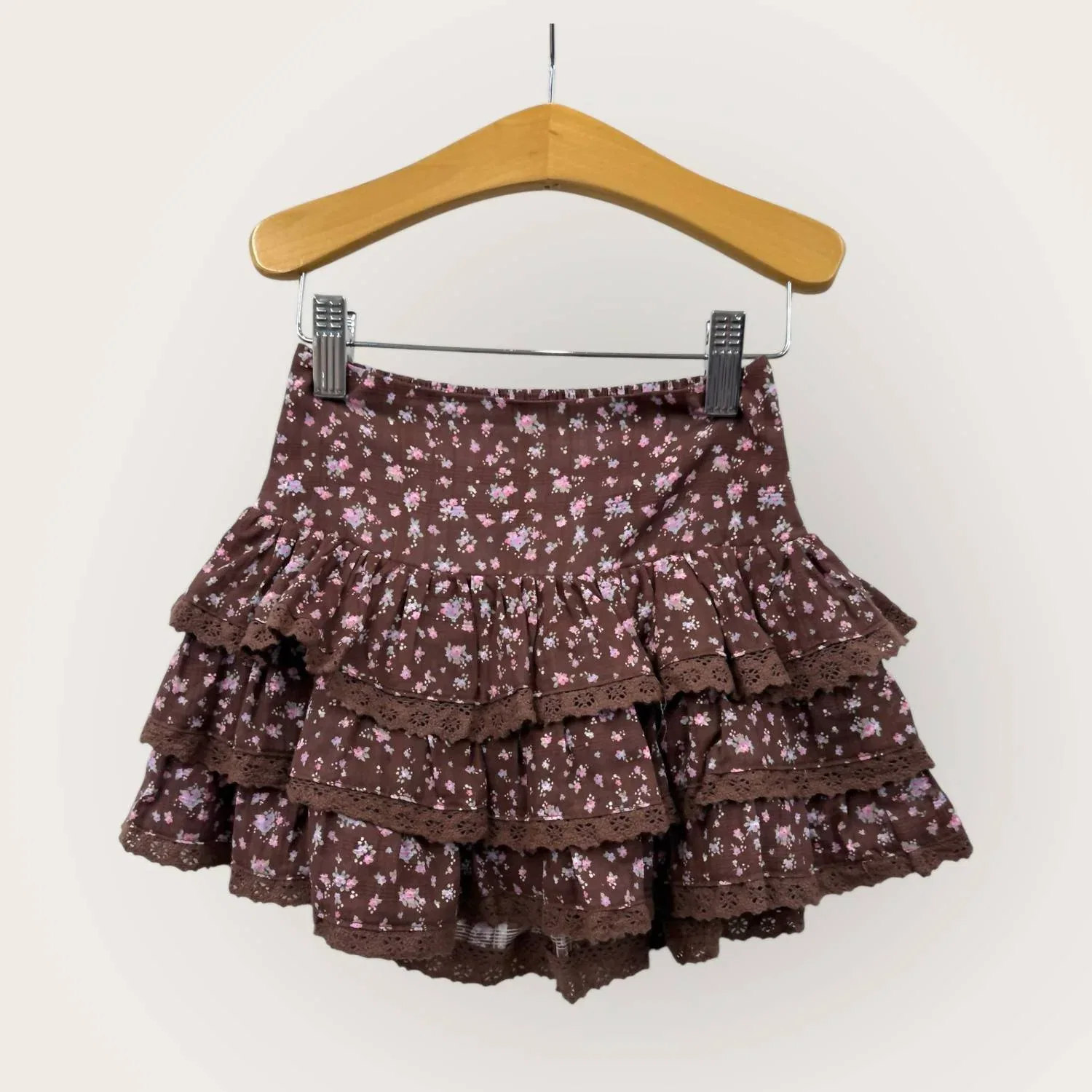 Детская юбка с цветочным принтом Melody KatieJnyc, Choc Floral Print — фото 3