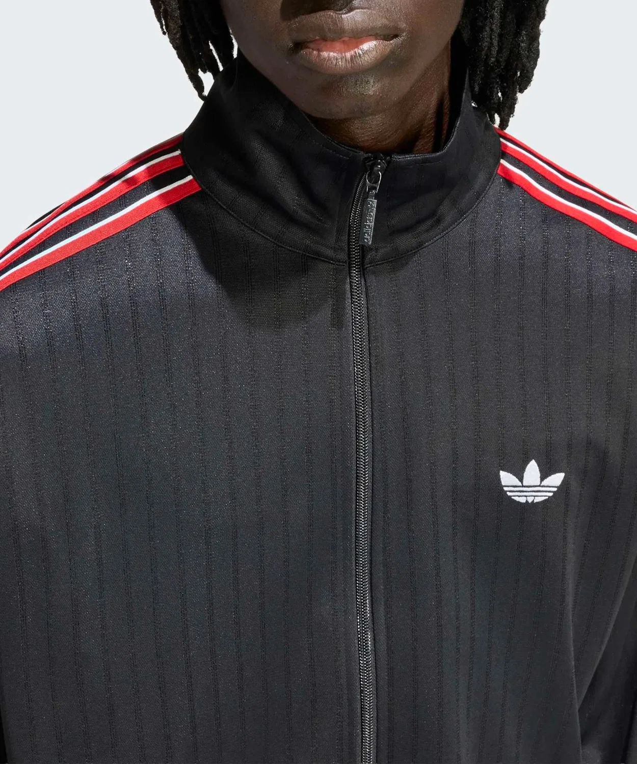 Мужская куртка-трактор с принтом Firebird Loose Pinstripes Adidas, Black — фото 3