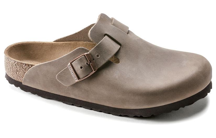 Женские бостонские берц из промасленной кожи 'Tobacco Brown' Birkenstock — фото 3