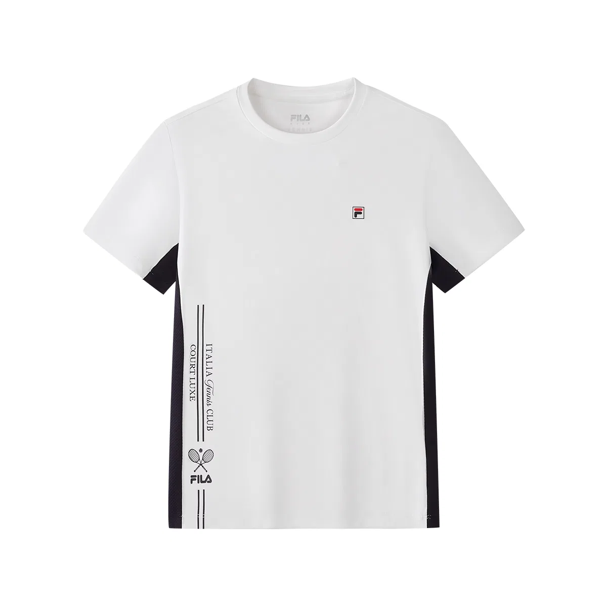 Детская футболка с круглым вырезом, быстросохнущая, FILA KIDS, Jade White