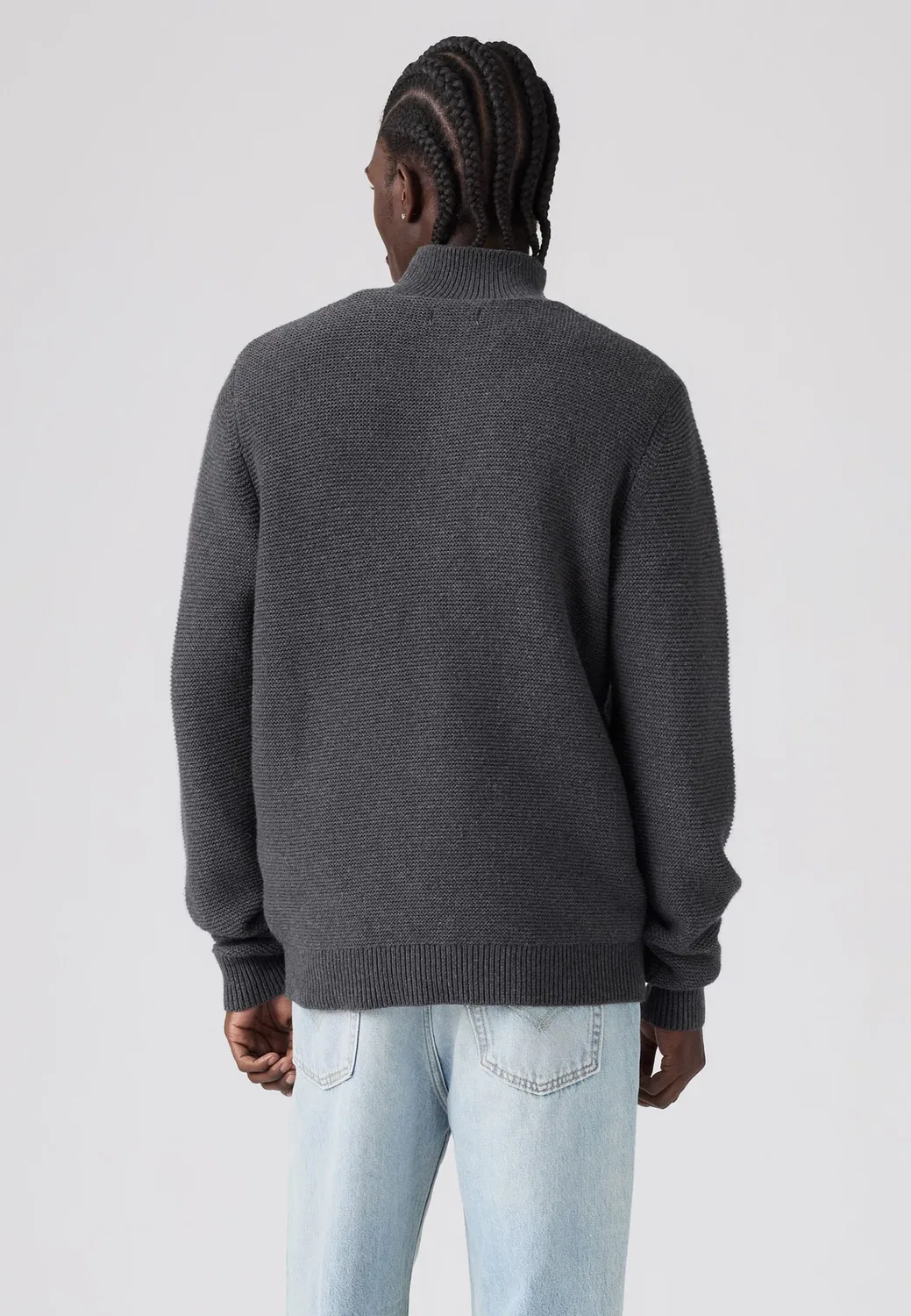 Свитер с застежкой-молнией на четверть длины Levi'S, Obscidian Heather Novelty Stitch — фото 3