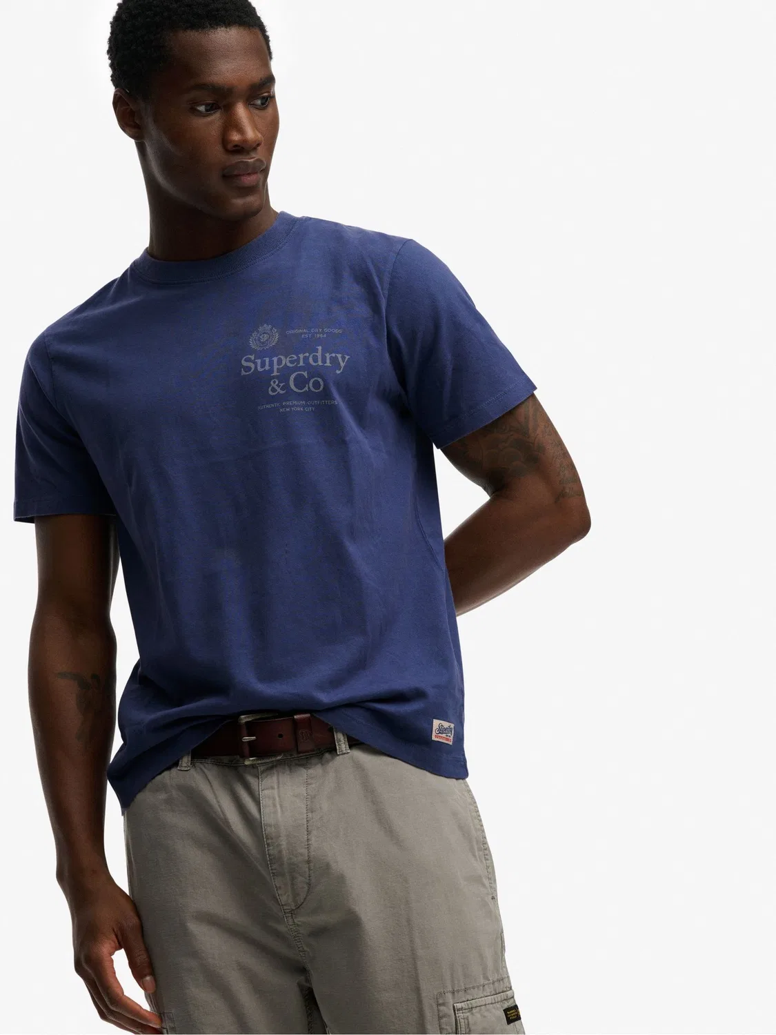 Футболка Relaxed Fit, модель Company Superdry, синий