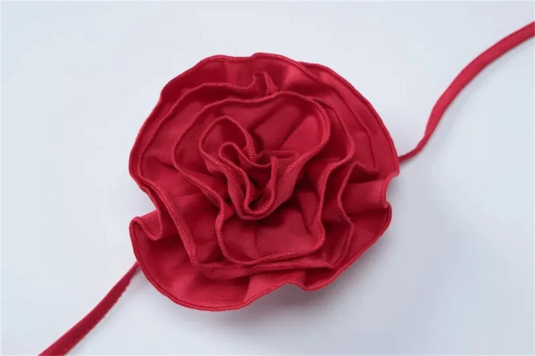 Женское мини-платье с воланами и открытой спиной, Red — фото 4