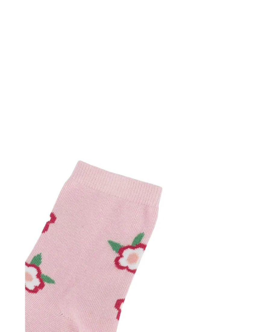 Носки с цветочным принтом, 3 пары, Soft Poetry Deux par Deux, Off-White And Pink — фото 4