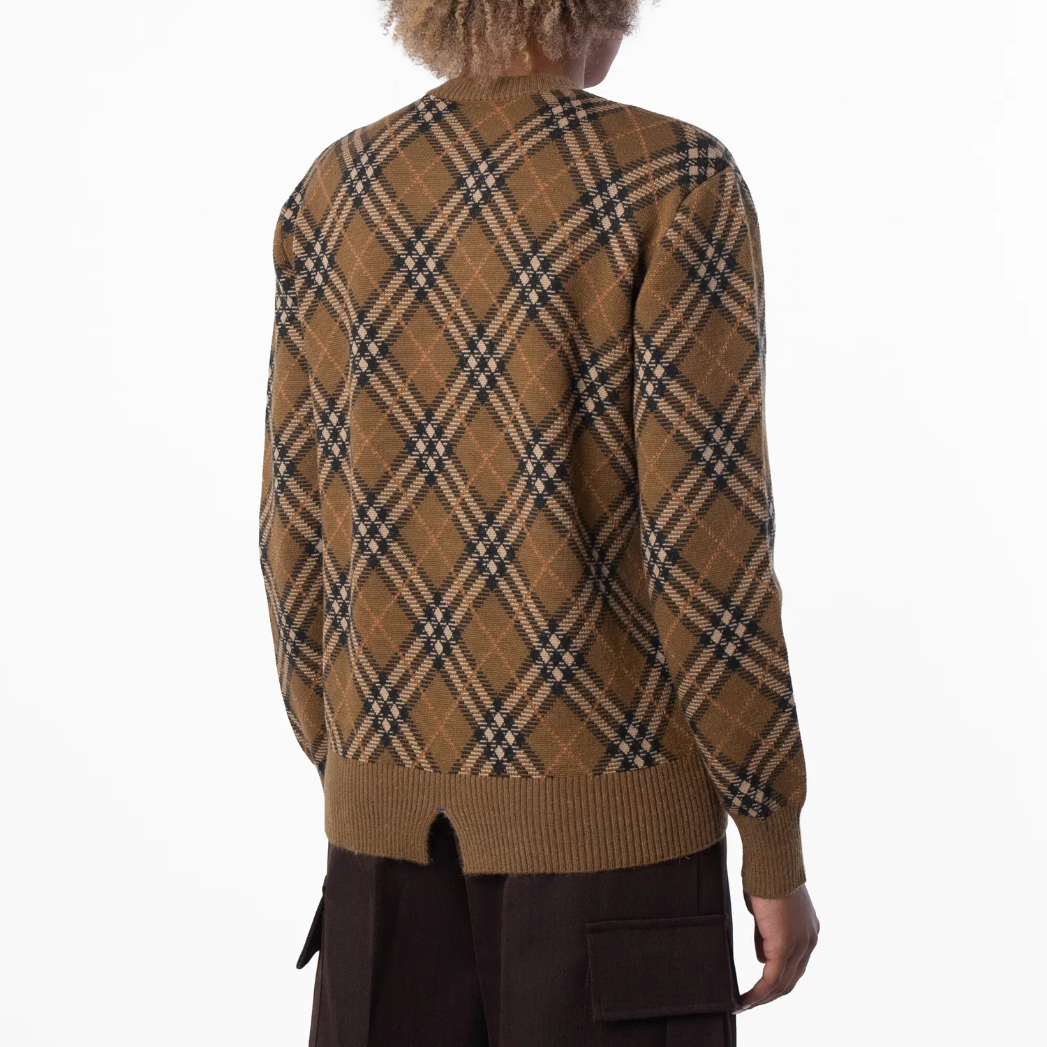 Свитер из шерсти и мохера с клетчатым принтом Burberry, Shrew Ip Check — фото 4