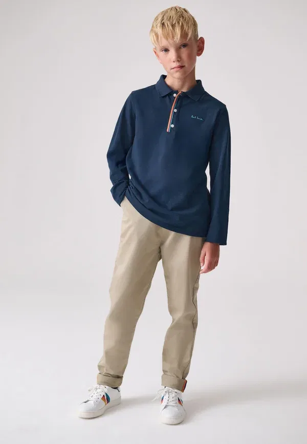 Футболка с длинным рукавом из 100% хлопка, Paul Smith Junior, Navy Blue, темно-синий