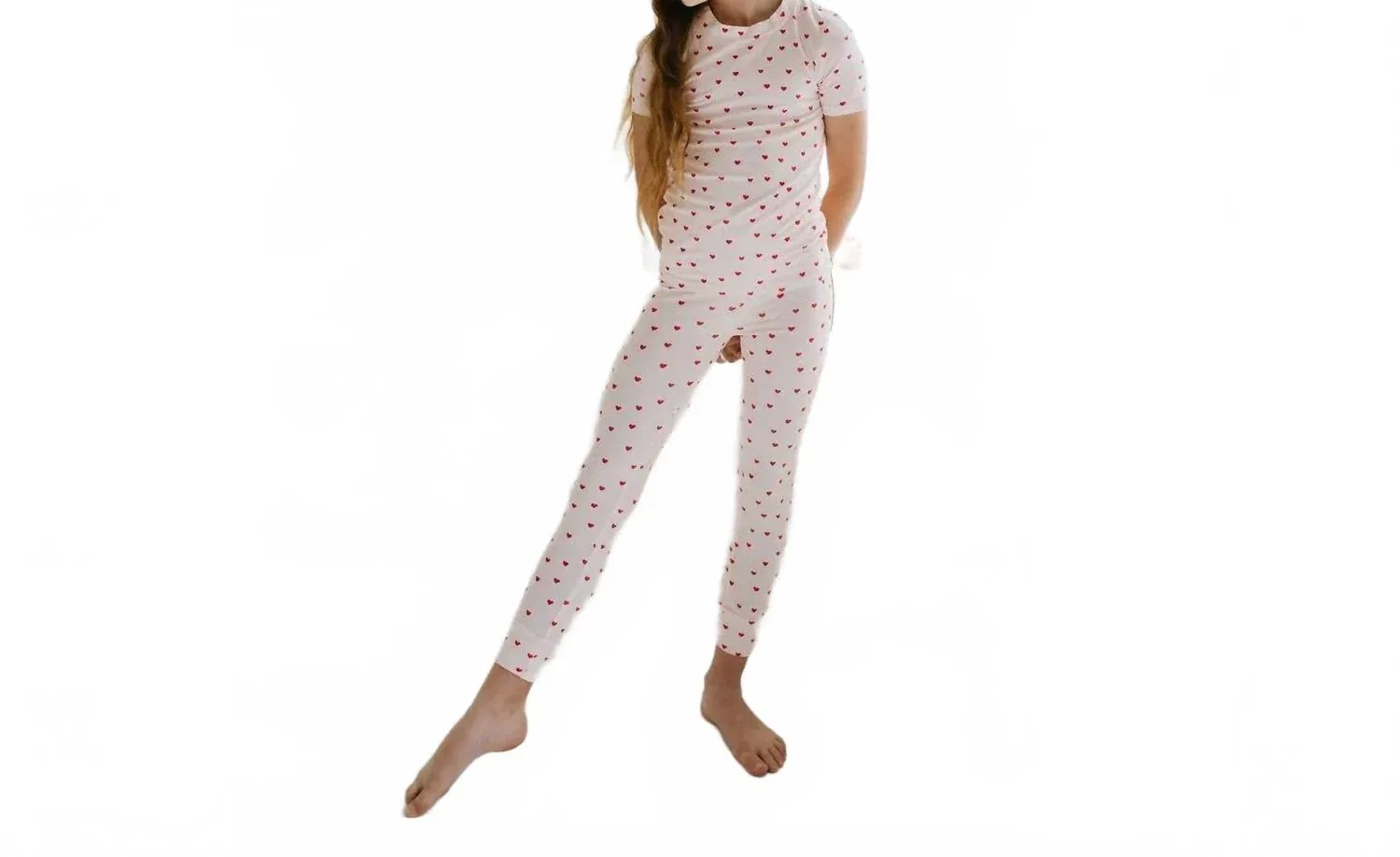 Детский комплект пижамы с коротким рукавом Sweetheart Ollie Jay, White Pink Red