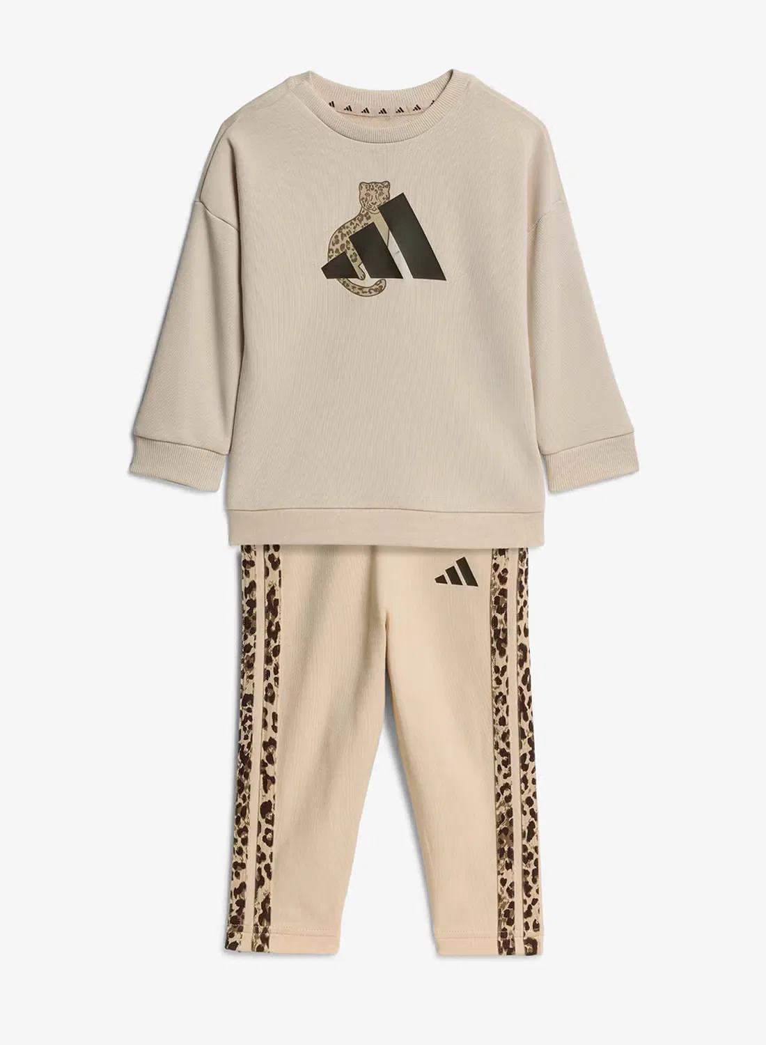 Комплект леггинсов с эластичным поясом Infant 3-stripes ig activewear Adidas, коричневый
