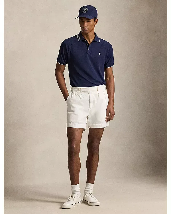 Мужская рубашка поло Custom Slim Fit Wimbledon Polo Ralph Lauren, темно-синий — фото 2