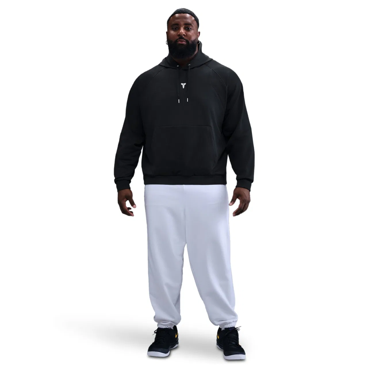 Мужское худи Kobe Tech Fleece Fundamental Nike, черный/белый — фото 2