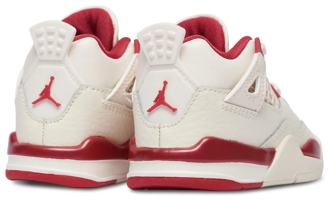 Кроссовки для девочек Retro 4 Jordan, цвет White/Red — фото 3