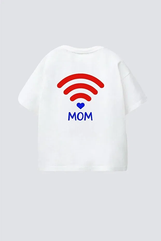 Детская футболка с принтом Unisex Kids Cotton Crew Neck T-Shirt Monila, Ecru/Red