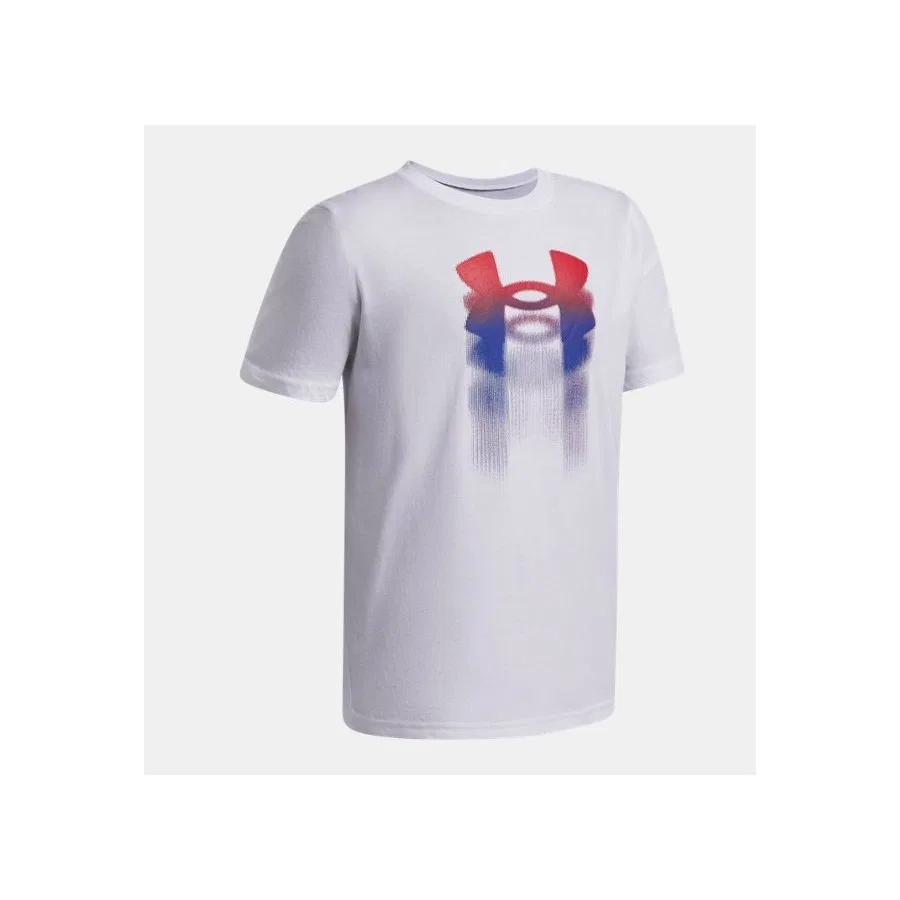 Детская футболка с принтом UA Logo Blur Under Armour, Белый — фото 3