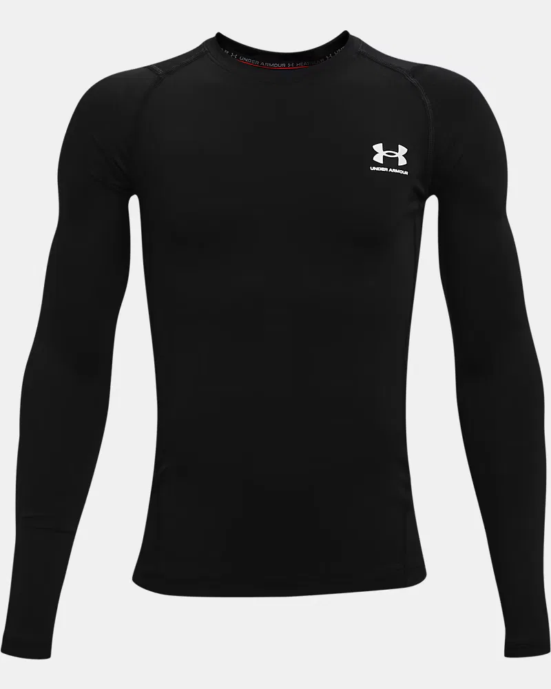 Лонгслив ультралегкий влагоотводящий HeatGear Armour UnderArmour, Black/White — фото 4