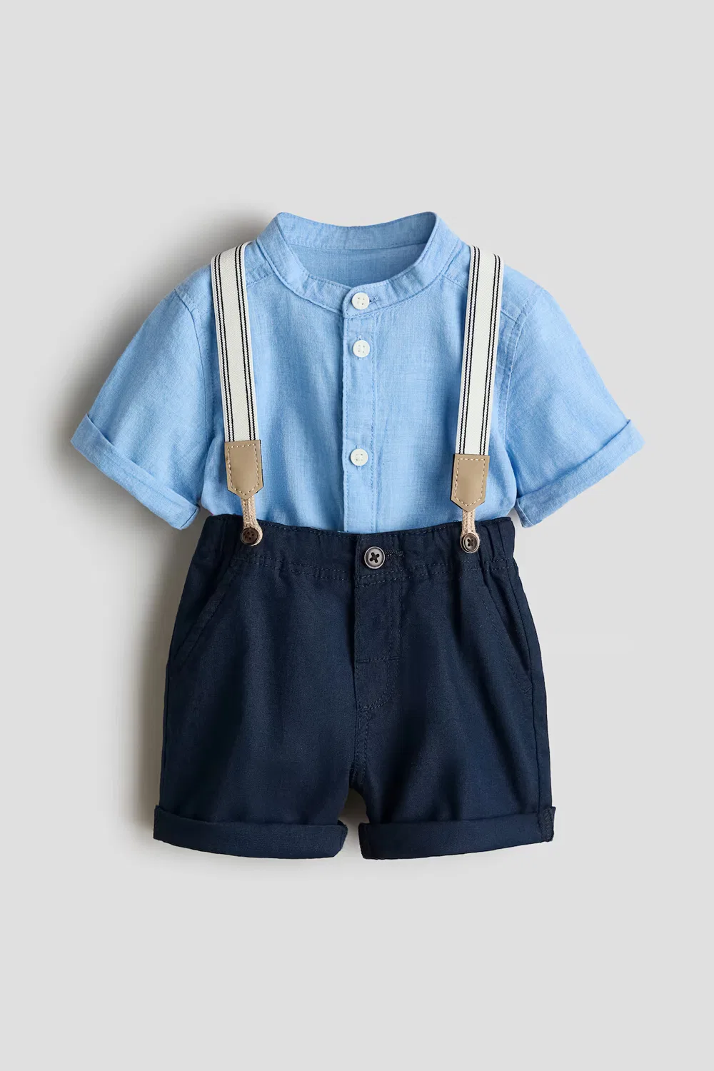 Комплект из двух предметов с подтяжками H&M, Hellblau/Marineblau