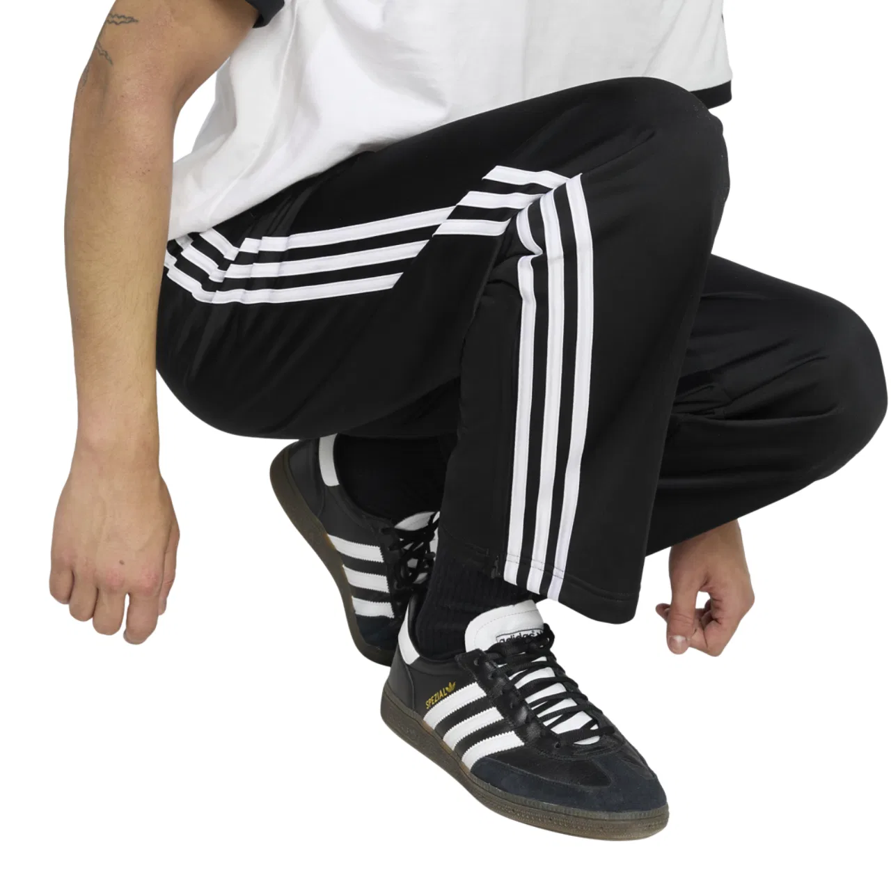 Мужские спортивные брюки Firebird Adidas, черный/белый — фото 4