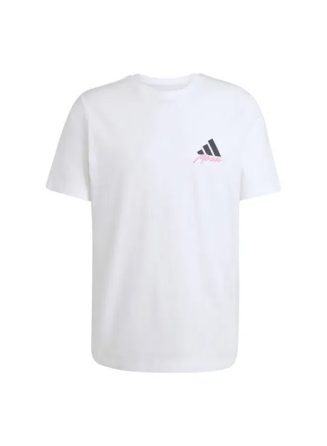 Футболка с принтом Messi Icon G T Graphic Adidas, белый — фото 2